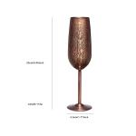 Unbreakable Stainless Steel Champagne Glasses 200ml Copper Goblet Baroque Style