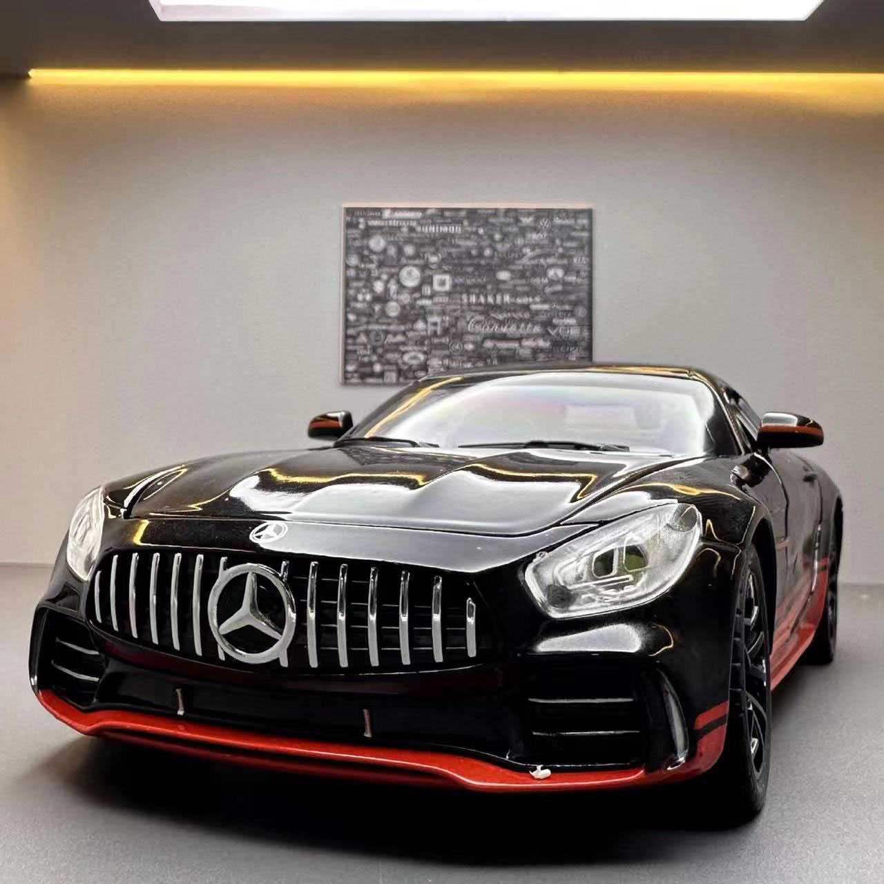 Alloy Amg Car Model 1 24 Daben Gtr With Spray Recoil Acousto-Optic Simulation Sports Car