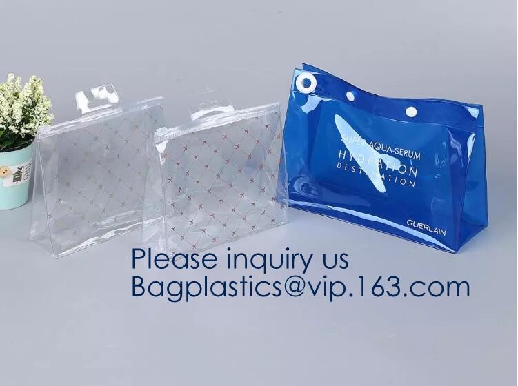 Small Clear PVC Waterproof Bag with Zipper Closure, Mini Portable Transparent Plastic Organizer Pouch for Cosmetic, Make