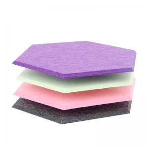 China 100% Polyester Fiber Hexagonal Acoustic Panels 8mm Efficient sound absorption on sale