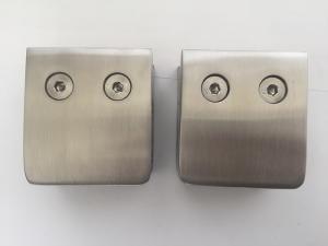 China 52*52mm Satin Frosted Stainless Steel Glass Clamps wholesale