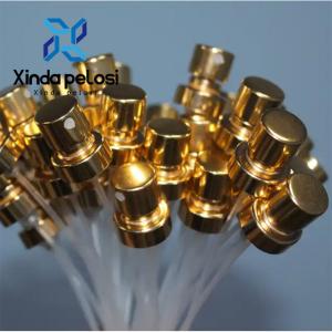 China Perfume Bottle Crimp Pump Golden Colour Aluminium Sprayer wholesale
