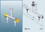 Heat Resistance / Anti - Ultraviolet Radiation Lab Fittings Gas Tap With PP