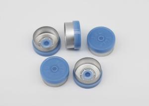 China 13mm Light Blue Smooth Flange Injection Pharmaceutical Flip Off Cap wholesale