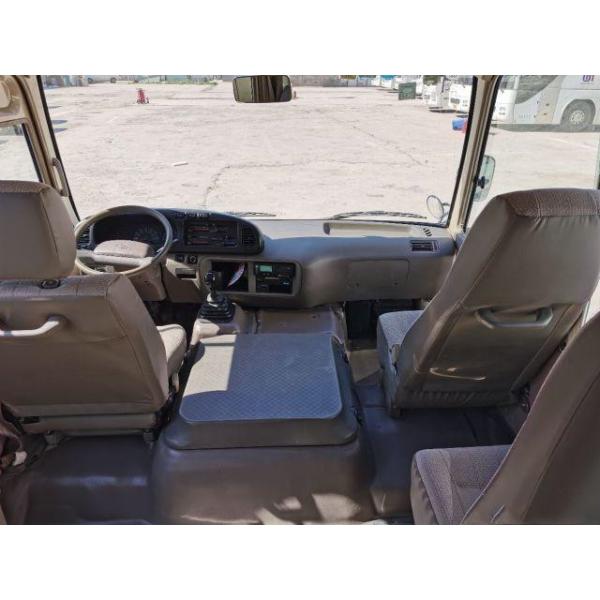Used Toyota Coaster 17-30 Seater Luxury Seats Desks Gasoline LHD 2017 Made in Japan