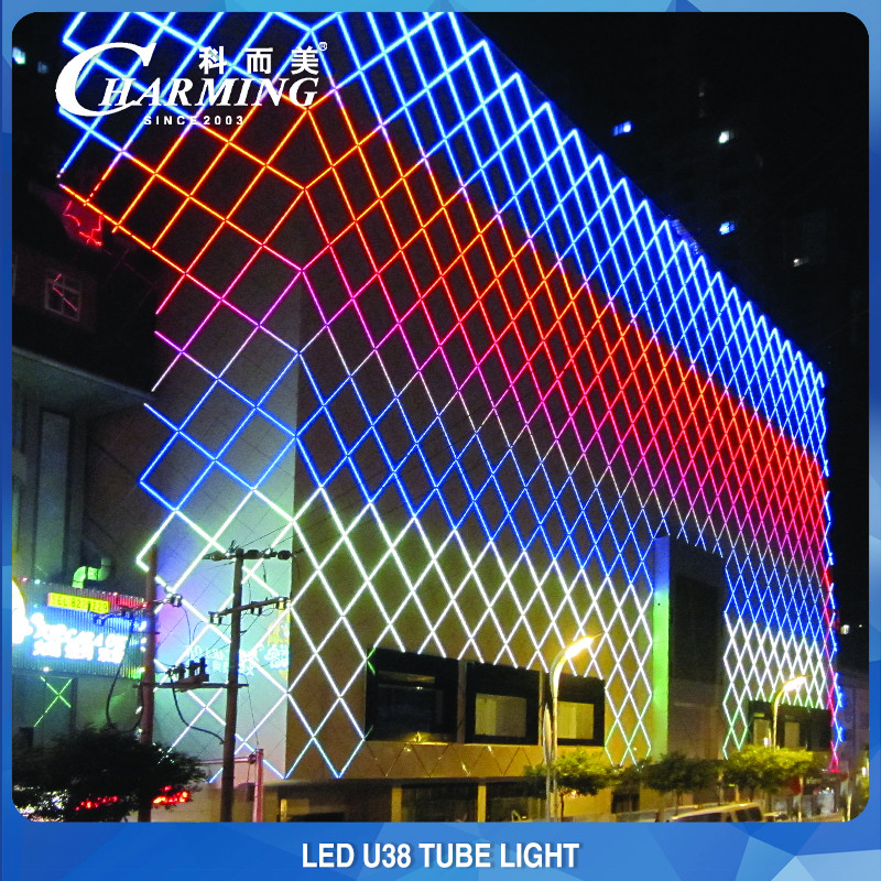 SPI 1M Full Color LED Tube Light U38 Outdoor Building Decoration