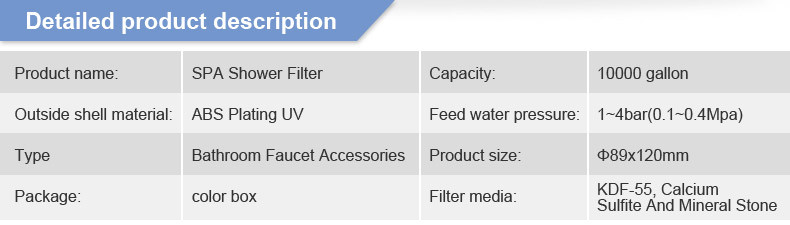 Beautiful Design Shower Filter For Hard Water , Chlorine Removal Shower Filter