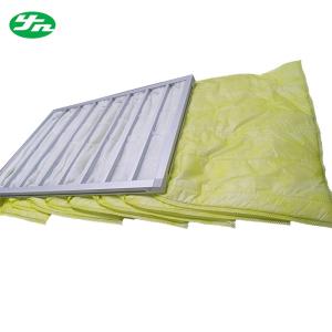 China Medium Pocket Air Filter , Washable F8 Air Bag Filter Hvac Duct Cleaning wholesale