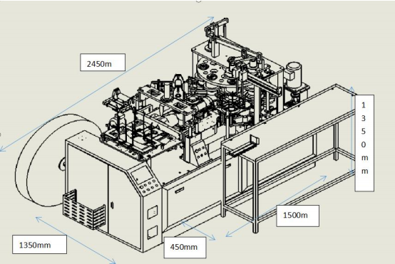 60-70 Pcs/Min Paper Bowl Making Machine Automatic Forming for Gas source 0.5-0.8MPa Processing Type