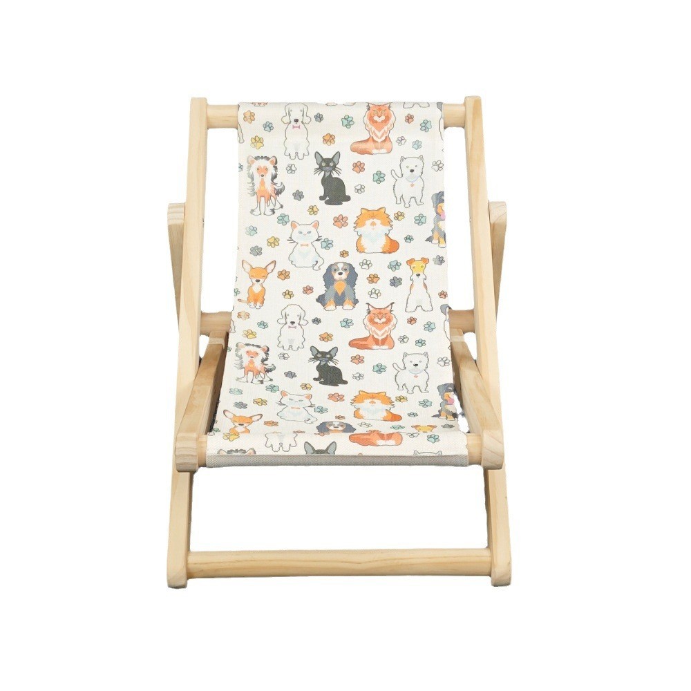 Custom Linen Sublimation Pet Blanks Cat Hammock Bed Beach Chair Foldable