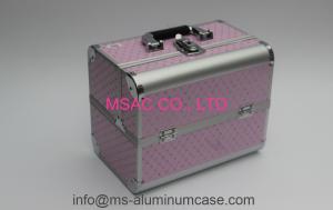 China Big Space Aluminium Lockable Vanity Case , Makeup Travel Box Wear Resistant wholesale