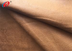 China Foil Bronzed Warp Knit Micro Suede Polyester Fabric Faux Suede For Shoes wholesale