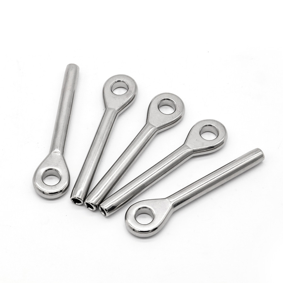 Stainless Steel 304 316 Wire Rope Eye Terminal Metal