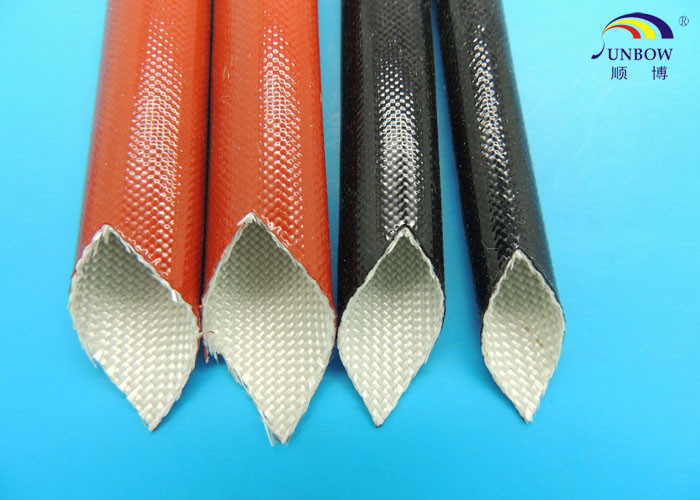 4KV Yellow Expandable Braided Fiberglass Sleeve With PU and Acrylic Resin