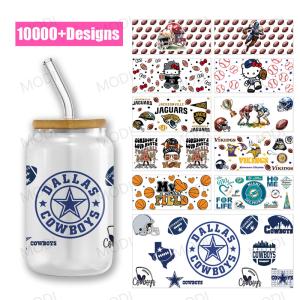 China UV DTF Transfer Cup Wrap Stickers 20Oz Rugby Sports Balls For Glass Tumblers Custom Designs wholesale