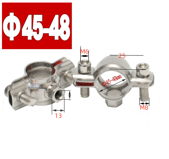 Metal Carbon Steel Zinc Plated Clip Heavy Duty M8 Rubber Pipe Clamp for General Industry Application ANSI/ASME Standard