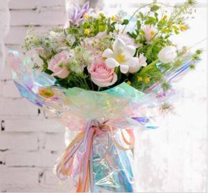 China Flower Wrapping Rainbow Film Paper For Any Occasion wholesale