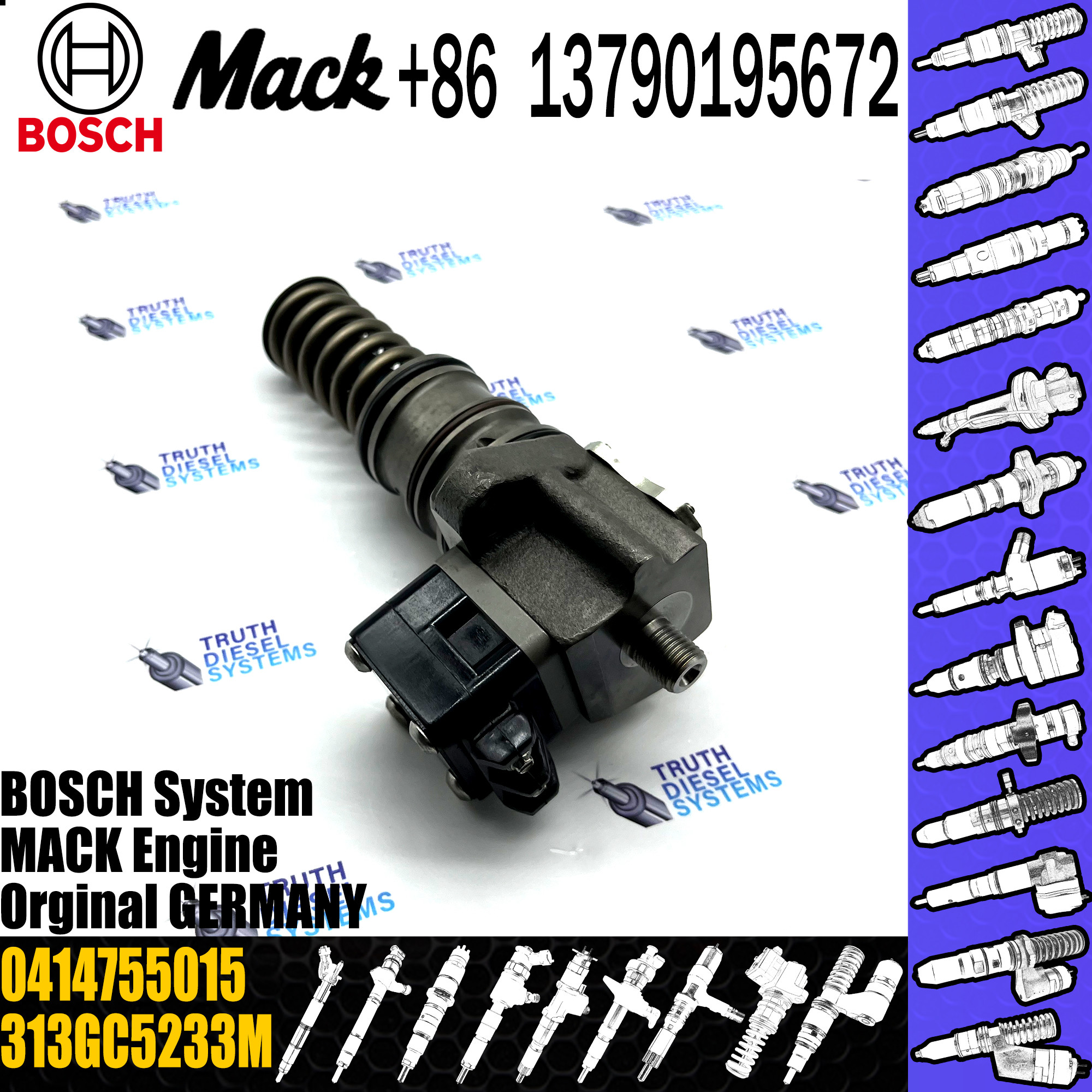 BOSCH new 0414755014 0414755015 Diesel fuel Unit pump assembly 313GC5233MX 313GC5233M for E7 Trucks