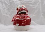 Home Ceramic Cookie Jar / Christmas Snowman Cookie Jar With Headphone Dolomite