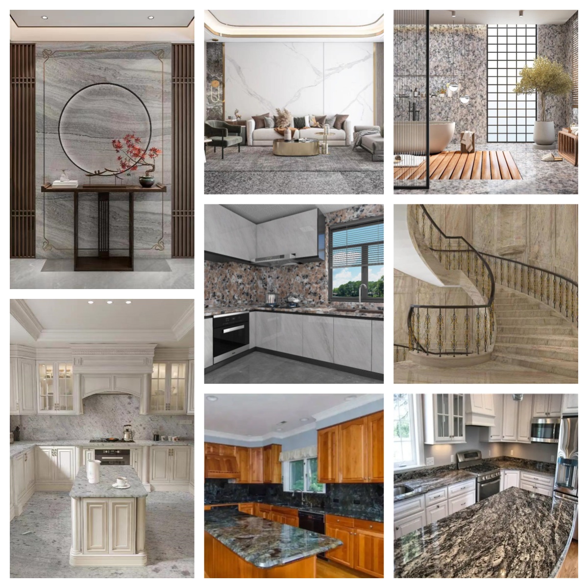 Modern Chinese Flamed Granite for Exterior Interior Wall Cladding Cut-to-Size Big Slab