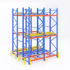 China Blue Steel Warehouse Movable Pallet Rack HHT 1500-12000mm Height wholesale