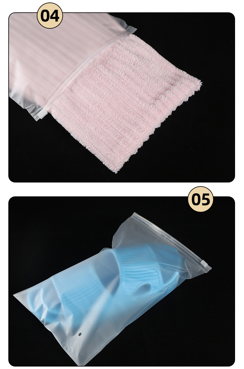 LDPE CPE/EVA/PVC Eco-friendly Zip Lock Clothing Plastic Zipper Bag with Venting Hole