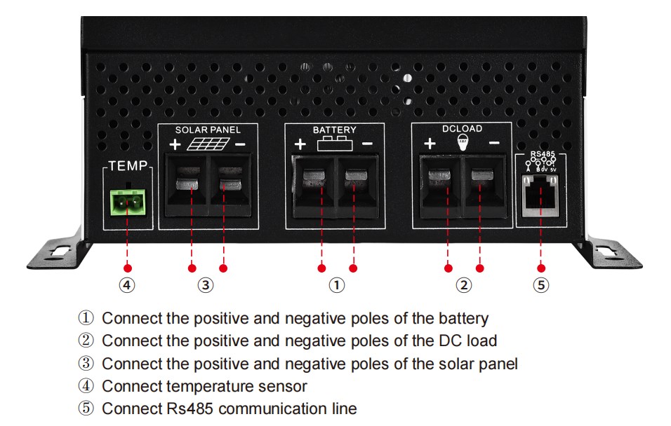 LCD Display 60v 72v 84v 96v Mppt Solar Charge Controller Suitable All Battery