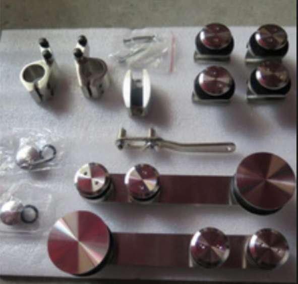 Modern Design Round Tray Sliding Barn Door Hardware Kit for Double Hanging Rail System