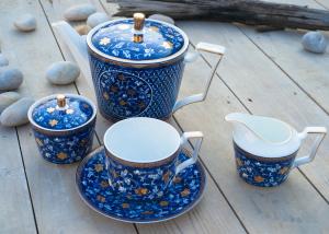 China HS 6911101900 Bone China Decal Fine Porcelain Coffee Set wholesale
