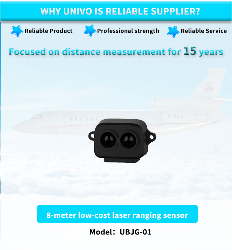 35mmL*21.25mmW*13.5mmH Mini Laser Ranging Sensor for Distance Measurement 0.2-8m Range