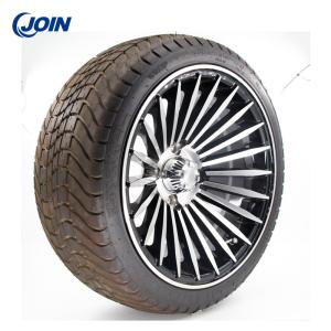 China Complete 14in Golf Cart Wheels Aluminum Electric Golf Buggy Tyres wholesale