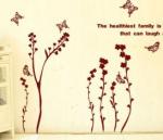 Reusable Wall Flower Stickers G127 / Floral Wall Stickers