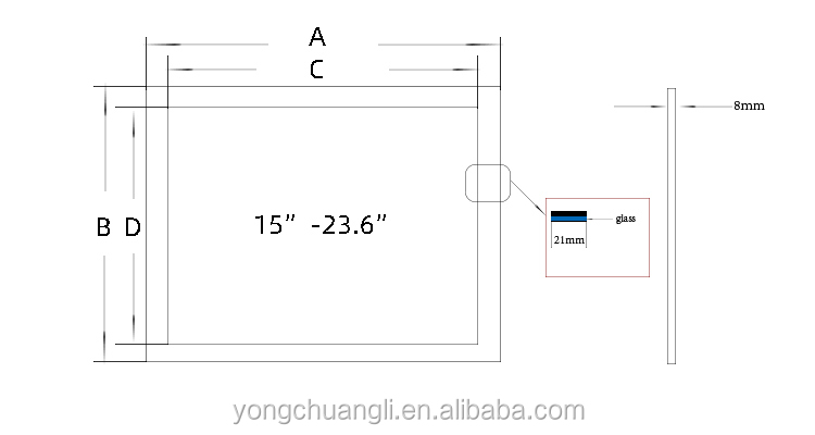 10ms Custom DIY IR Touch Frame 4:3 Ratio For ATM Game Consoles