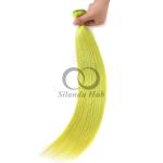 Green Straight Remy Human Hair Bundles Sew In Weave Bundles Brazilian Bundle