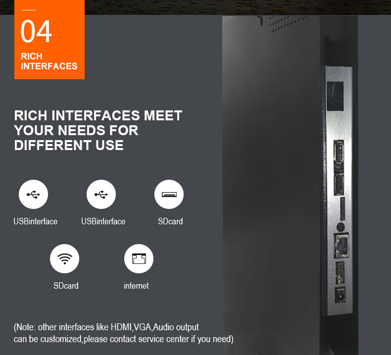 Horizontal Infrared Android 43 Inch Interactive Touch Screen Kiosk