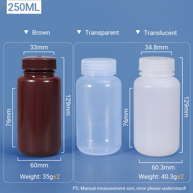 15ml UMETASS PP Leakproof Transparent Brown Plastic Reagent Bottle Customized
