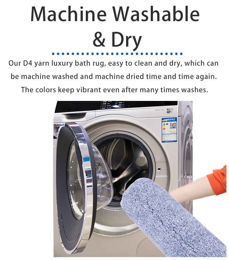 Yarn Fastness D4 Microfiber Latex Backed Bath Mats Eco Friendly