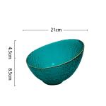 ODM Handmade Fruit Salad Bowl Lead Free Bevel Glass