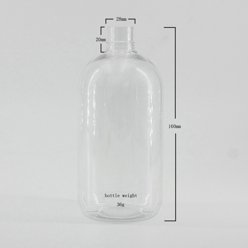 500ml 17.6fl.Oz PET Cosmetic Bottle for makeup remover