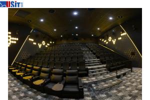 China Genuine Leather Power Recliner Electric Sofa For Public Theater Cinema Project wholesale