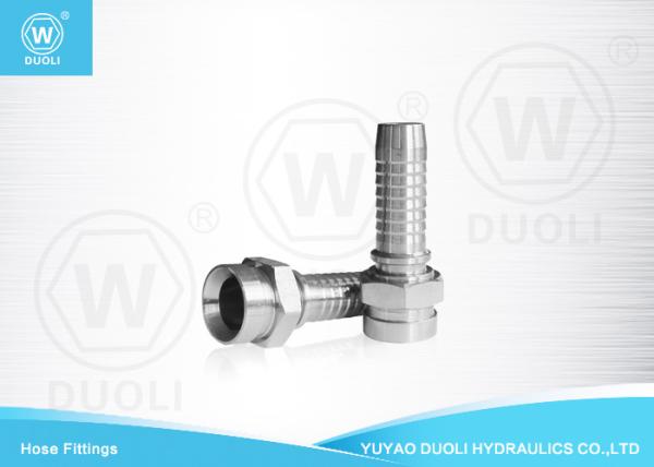 Male Female JIC Hydraulic Hose Fittings , Double Hexagon Jic Pipe Fittings 37°