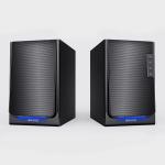 Desktop Speakers Wireless HiFi Wooden Black Bookshelf Speakers with Remote