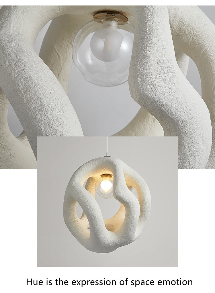 Nordic Handmade Wabi Sabi Restaurant LED Chandelier Japan Style Indoor Black Loft Hanging Light(WH-VP-172)