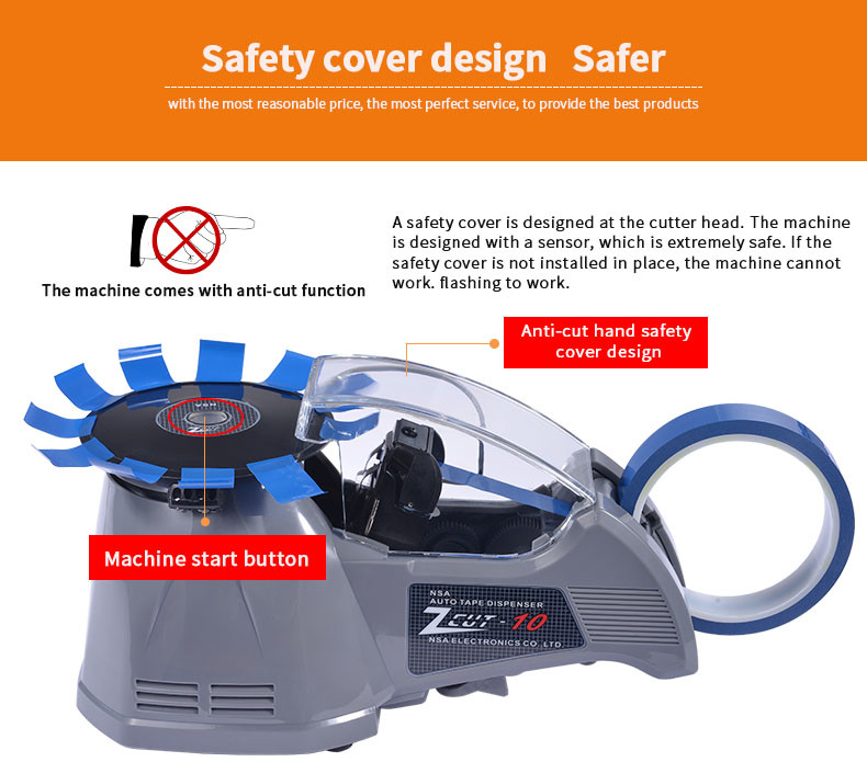 50Hz Automatic Tape Cutter dispenser 110V 70mm Length OEM ABS Material