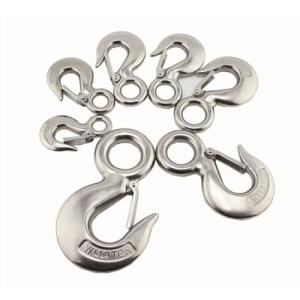 China S320 Stainless Steel Lifting Eye Slip Hoist Hook Hardware US Type Drop Forged Rigging wholesale