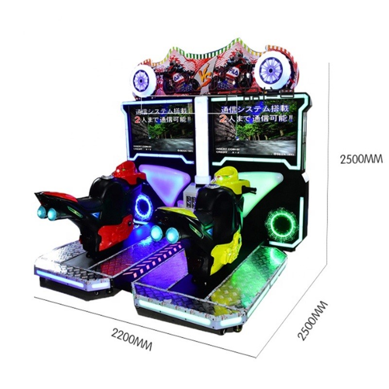 42 LCD FT Motor Car Driving Arcade Machine , Two Players Super Bike 2 Moto Simulator