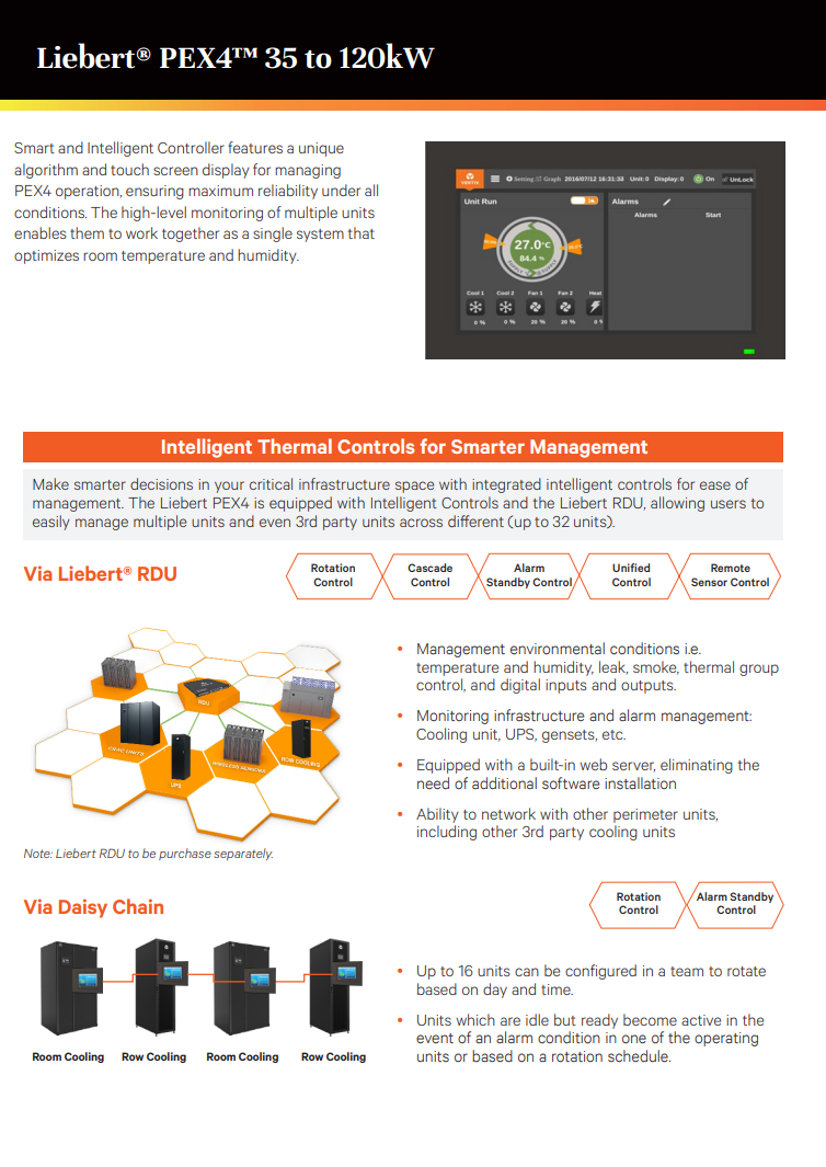 35KW Industry Precision Cooling System for Data Center Room Emerson Vertiv liebert PEX4
