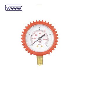 China 60mm Economy Pressure Gauge Manufacturer With Rubber Protective Cover wholesale