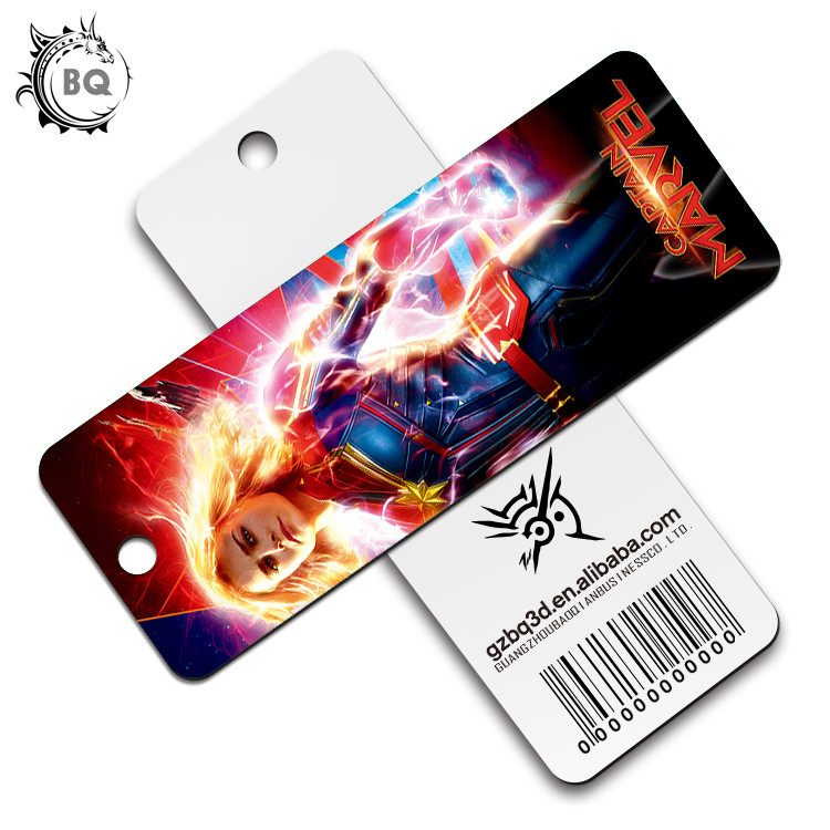 Custom Lenticular Promotional 3d Holographic Bookmarks 0.6mm PET+157g Coated Paper