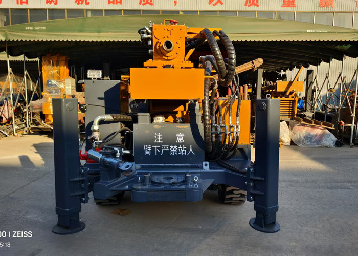 200M Portable Trailer Mounted Drilling Rigs With Working Wind Pressure 1.25-3.5Mpa